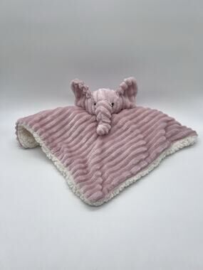 Mon Lapin Elephant Security Blanket Rose Mauve Corduroy Ribbed Lovey Pink